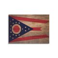 Wile E. Wood 20 x 14 in. Ohio State Flag Wood Art FLOH-2014